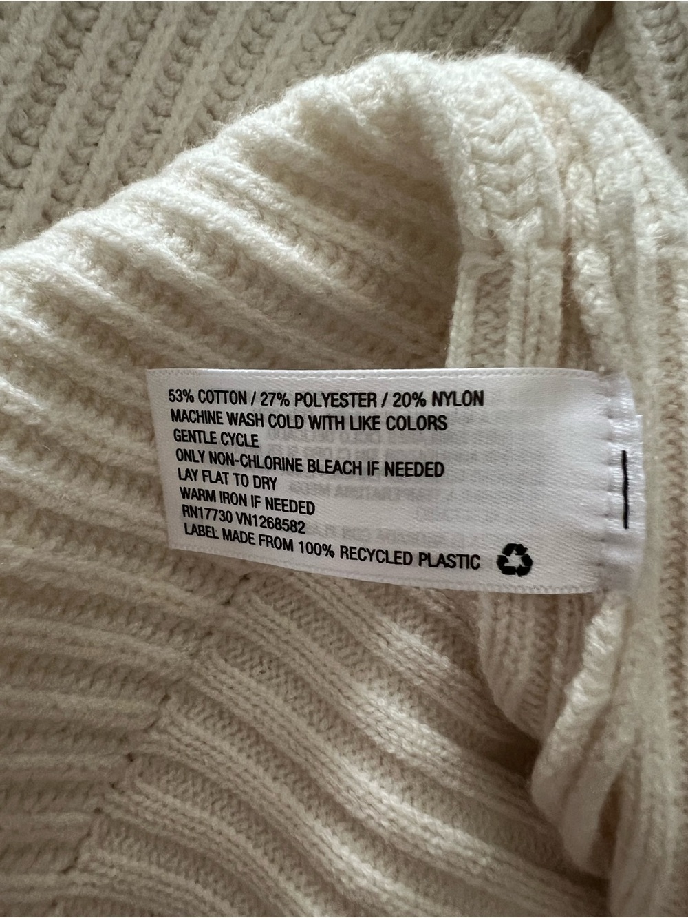 Target Cream Open-Front Ribbed Cardigan - Picture 4 of 4
